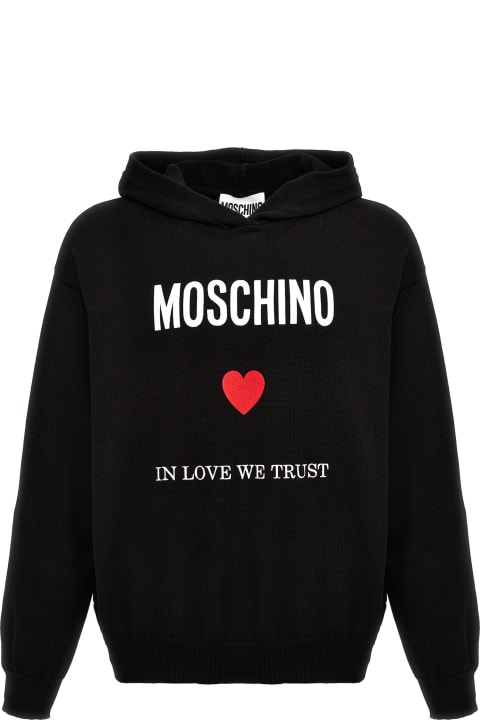 Moschino Sweaters for Men Moschino 'in Love We Trust' Hoodie