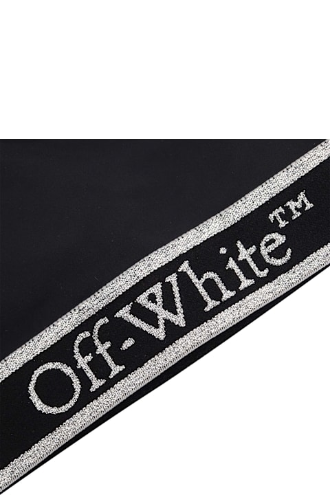 Off-White Swimwear for Girls Off-White Bookish Logo Band Bikini Black - Black