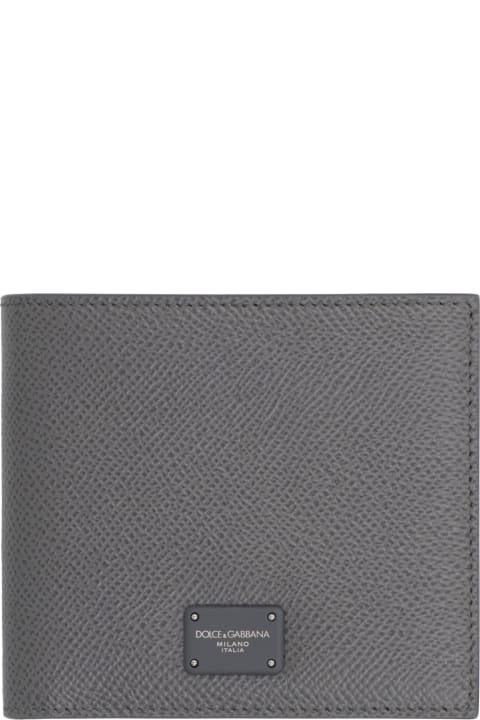 メンズ Dolce & Gabbanaの財布 Dolce & Gabbana Leather Flap-over Wallet