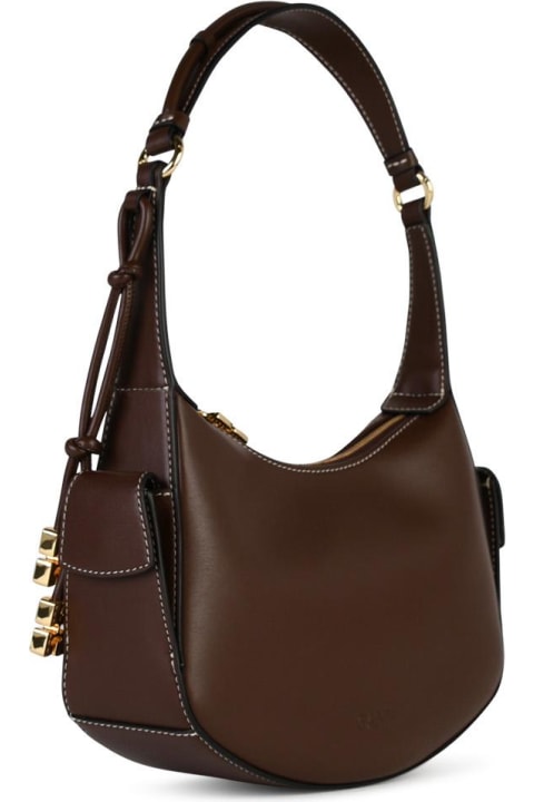 Ganni Bags for Women Ganni 'swing' Brown Recycled Leather Bag