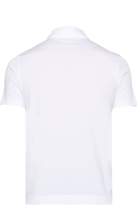 Cruciani for Women Cruciani White Cotton Blend Polo Shirt