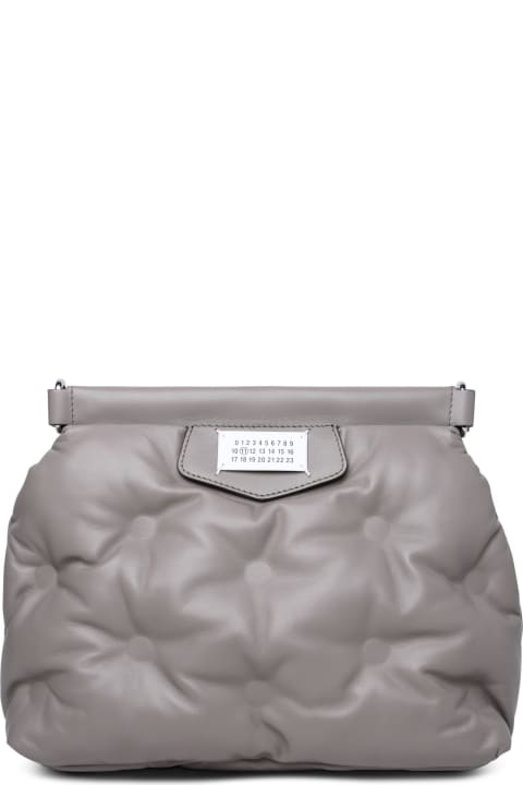 Clutches for Women Maison Margiela 'glam Slam' Taupe Nappa Leather Crossbody Bag