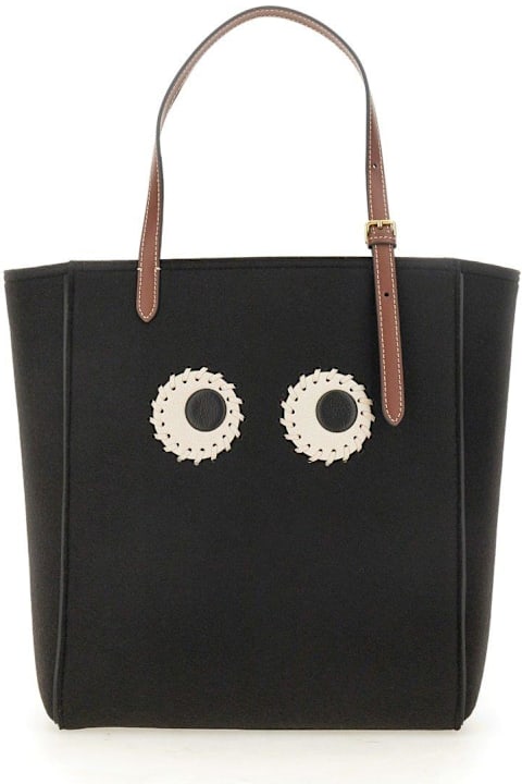 Anya Hindmarch for Women Anya Hindmarch Small N/s Eyes Felt Tote Bag