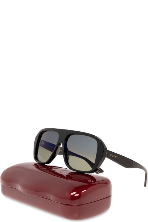 メンズ新着アイテム Gucci Eyewear Navigator Frame Sunglasses