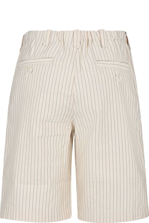 Bottoms for Boys Emporio Armani Ivory Shorts For Boy With Eagle
