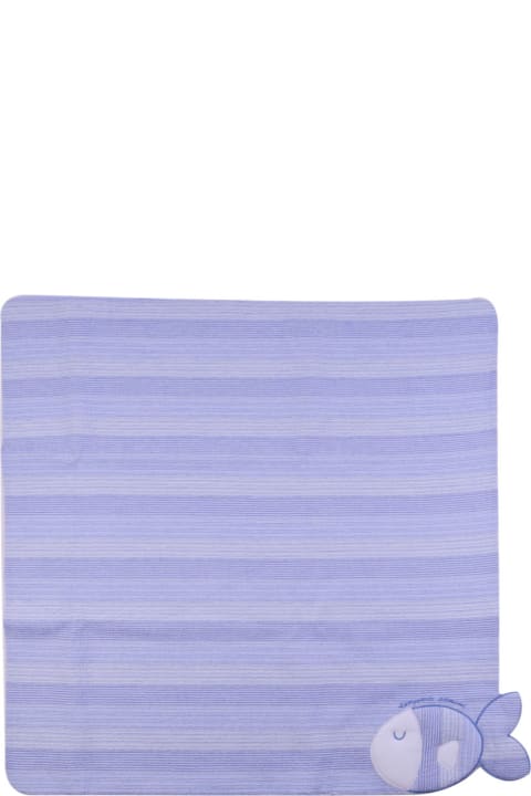 Emporio Armani Accessories & Gifts for Baby Boys Emporio Armani Striped Cotton Blanket