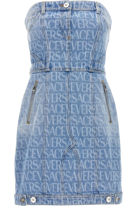 Versace Clothing for Women Versace Denim Dress From 'la Vacanza' Collection