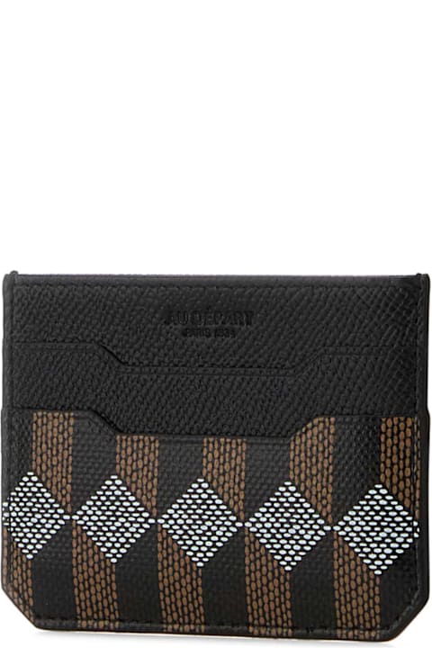 Au Départ Men Au Départ Printed Leather Card Holder