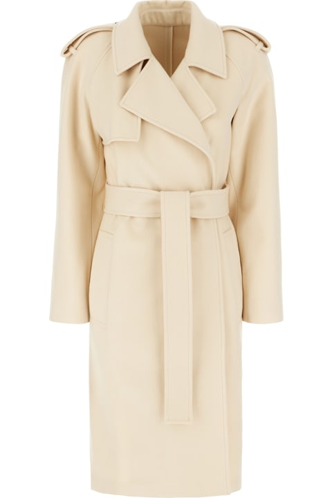 Burberry خصم على Women Burberry Sand Cashmere Coat