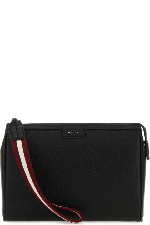 Bally for Men Bally Black Leather Code Clutch