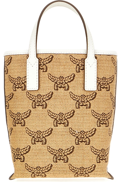 MCM for Women MCM Embroidered Fabric Handbag