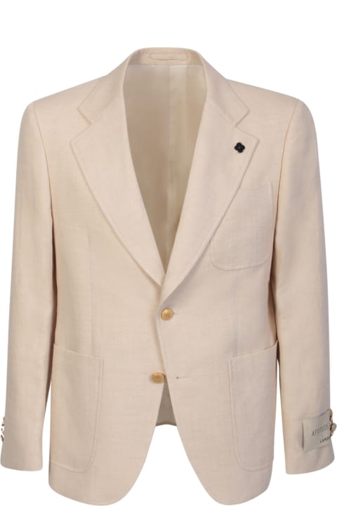 Lardini for Men Lardini Biege Single-breasted Jacket