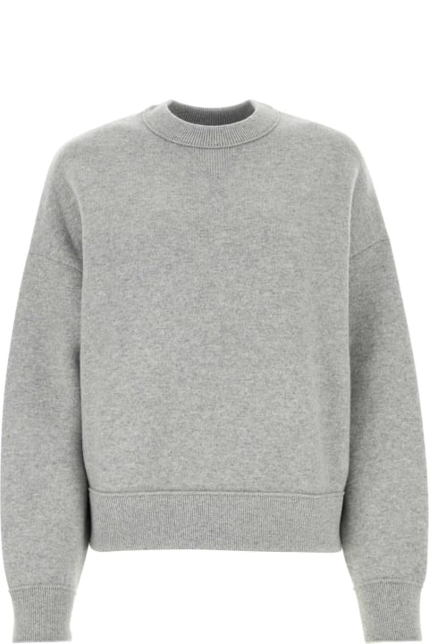Bottega Veneta for Women Bottega Veneta Melange Grey Cashmere Blend Sweater