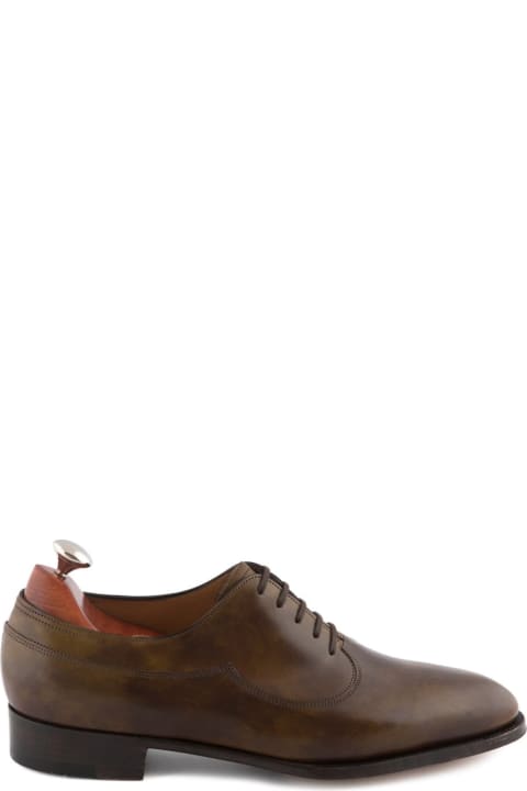 Laced Shoes for Men John Lobb Shoe Lace-up In Antique Green Calf