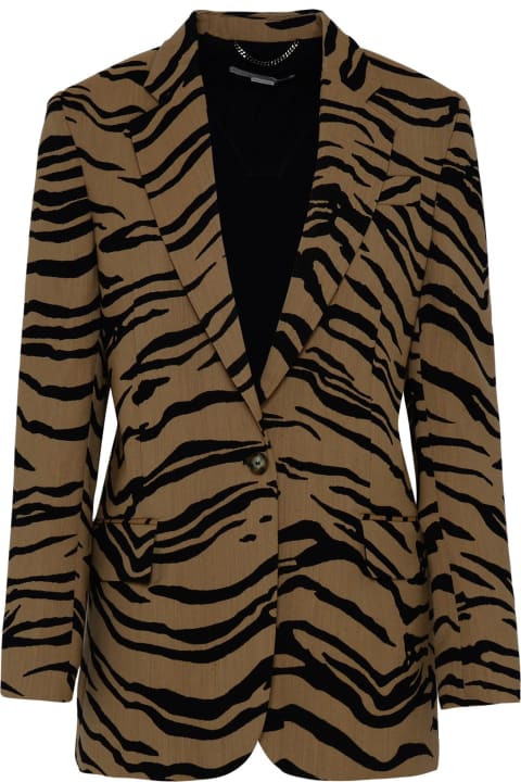 Stella McCartney for Women Stella McCartney Tiger Wool Blend Blazer Jacket