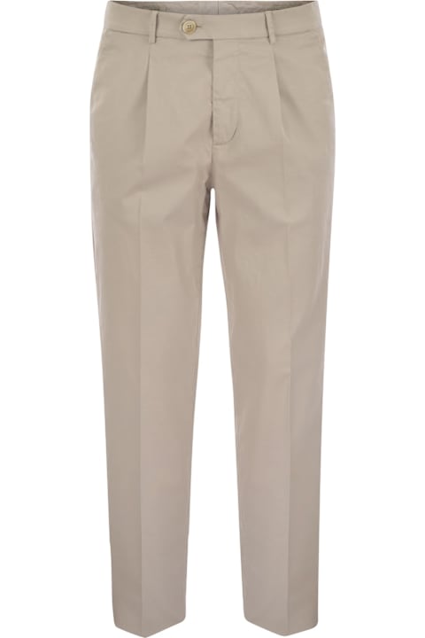 أدوات منزلية Brunello Cucinelli Beige Cotton Blend Trousers