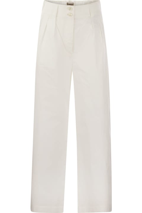 Woolrich Pants & Shorts for Women Woolrich Cotton Pleated Trousers