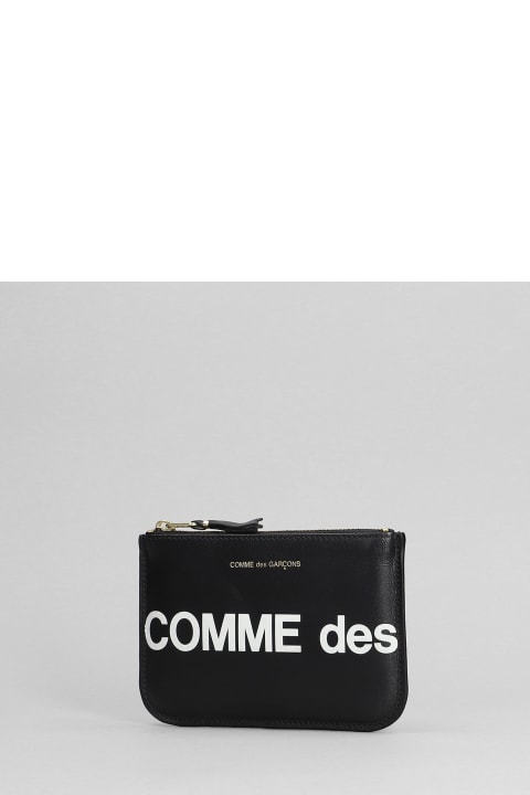 メンズ アクセサリー Comme des Garçons Wallet Wallet In Black Leather