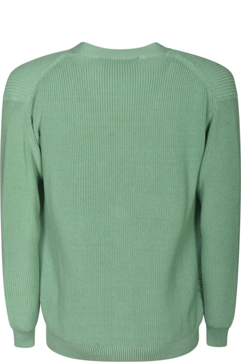 Amaranto Sweaters for Men Amaranto V-neck Ribbed Cardigan