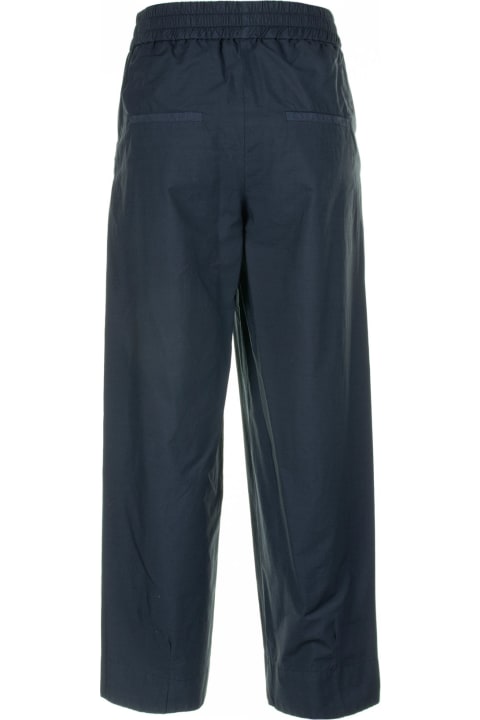 Via Masini 80 Pants & Shorts for Women Via Masini 80 Navy Blue Poplin Trousers