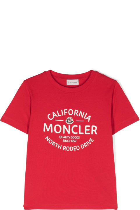 Topwear for Girls Moncler Moncler New Maya T-shirts And Polos Red