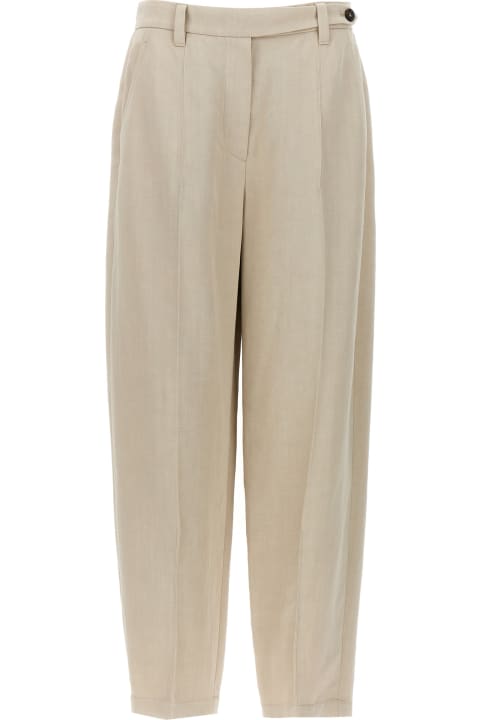Brunello Cucinelli Clothing for Women Brunello Cucinelli Pants With Front Pleats