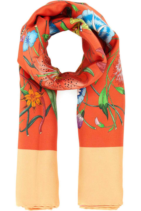 Scarves & Wraps for Women Gucci Printed Silk Foulard