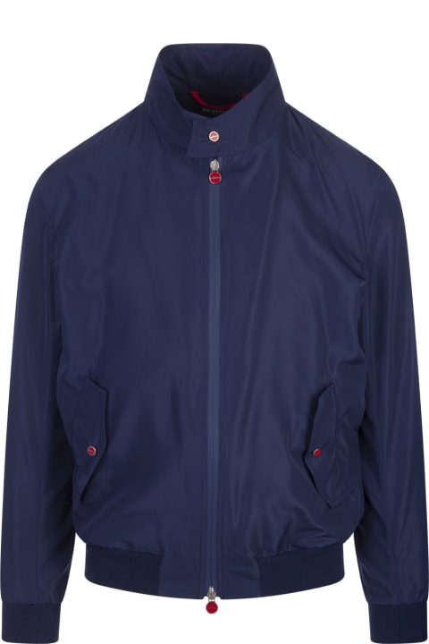 Kiton Coats & Jackets for Men Kiton Giacca Leggera In Nylon Blu