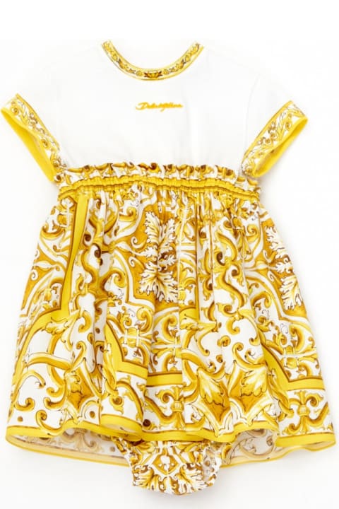 Dolce & Gabbana for Baby Girls Dolce & Gabbana Dresses With Log