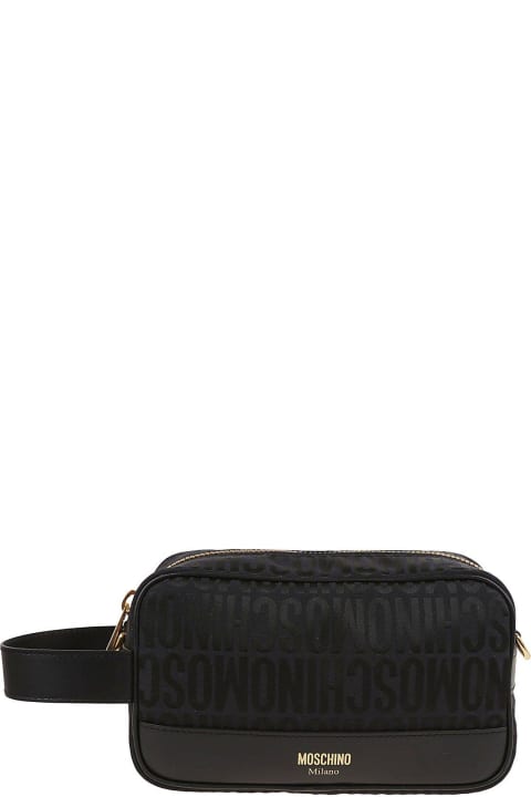 Moschino Belt Bags for Women Moschino Logo-jacquard Zipped Makeup Bag