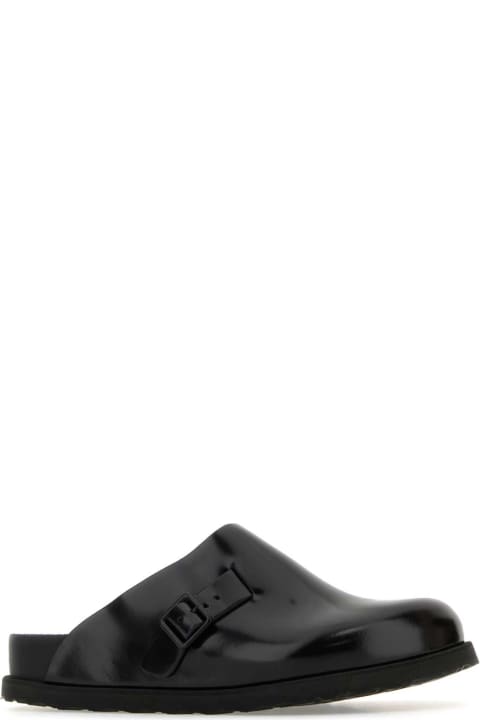 Sandals for Women Birkenstock Black Leather 33 Dougal Slippers