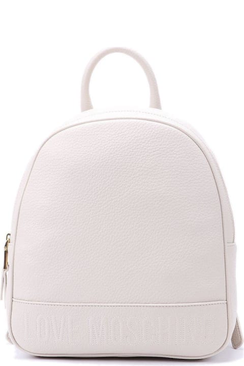 ウィメンズ新着アイテム Moschino Logo-embossed Zipped Backpack