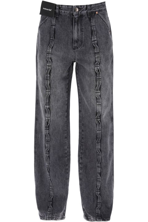 Andersson Bell Jeans for Men Andersson Bell Wave Wide Leg Jeans