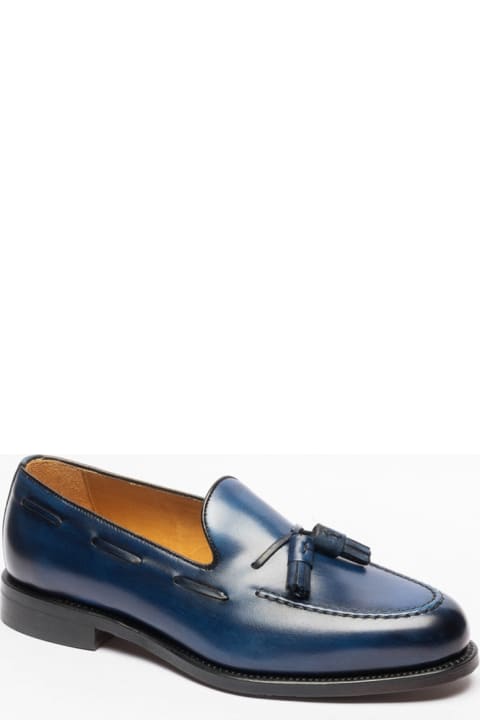 Loafers & Boat Shoes for Men Berwick 1707 Blue Leather Tassels Loafer