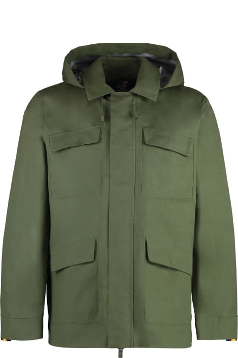Coats & Jackets for Men K-Way Erhal Hoodie Full Zip Jacket