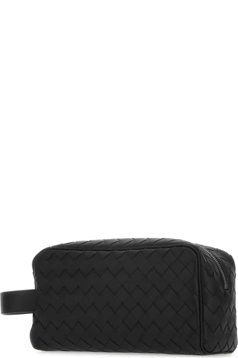 Bottega Veneta Bags for Men Bottega Veneta Black Leather Beauty Case