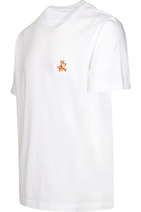 Maison Kitsuné Topwear for Men Maison Kitsuné White Cotton T-shirt