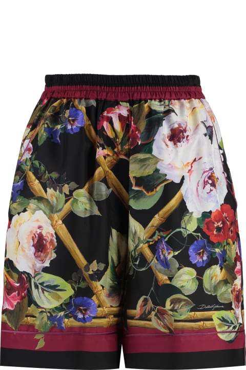 Dolce & Gabbana Womenのセール Dolce & Gabbana Multicolor Silk Shorts