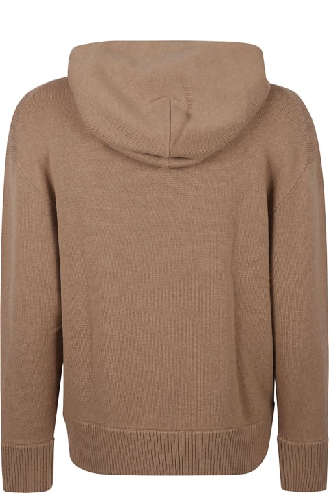 Fashion for Women Zegna Drawstring Hood Plain Ribbed Hoodie