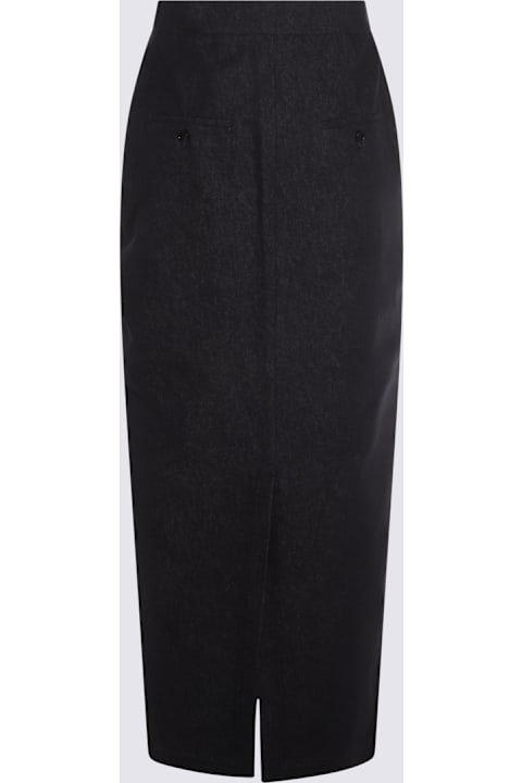 Max Mara Clothing for Women Max Mara Dark Blue Cotton Skirt