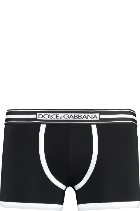 Dolce & Gabbana Underwear for Women Dolce & Gabbana Logoed Elastic Band Cotton Trunks