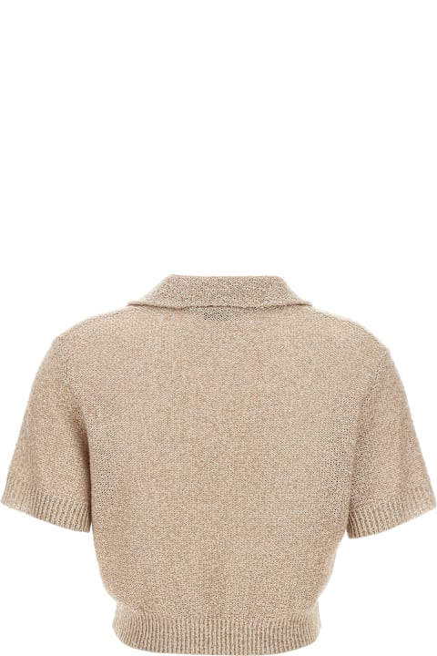 Sweaters Sale for Women Brunello Cucinelli Sequin Polo Shirt