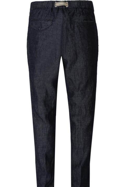 White Sand Greg Denim Effect Trousers