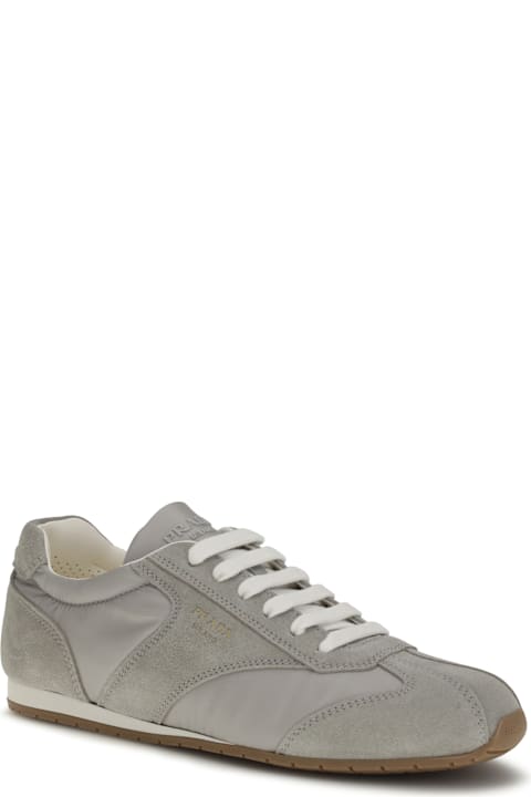 Prada Suede And Fabric Sneakers