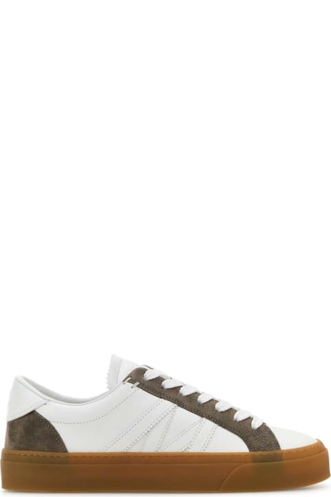 Sneakers for Women Moncler Two-tone Leather And Suede Monaco Sneakers