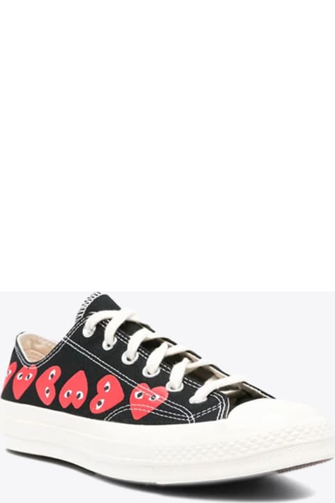 Shoes for Men Comme des Garçons Play Multi Heart Ct70 Low Top Converse collaboration Chuck Taylor 70s black canvas low sneaker