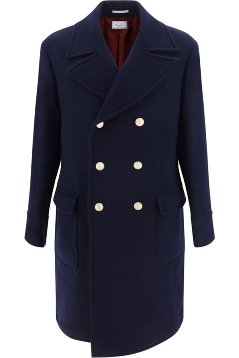 Coats & Jackets for Men Brunello Cucinelli Martingale Double-breast Coat