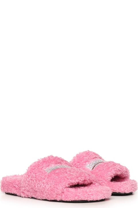 Balenciaga Furry Slide Sandals