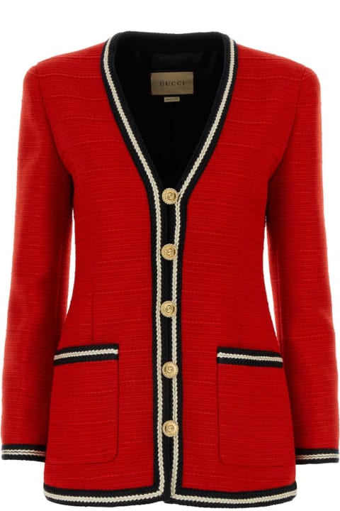 Gucci for Women Gucci Red Tweed Blazer