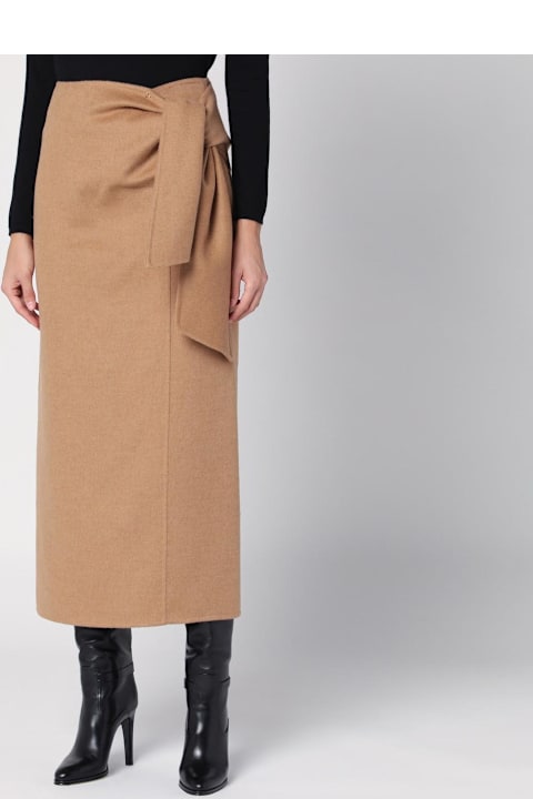 ウィメンズ スカート Max Mara Beige Camel Midi Skirt